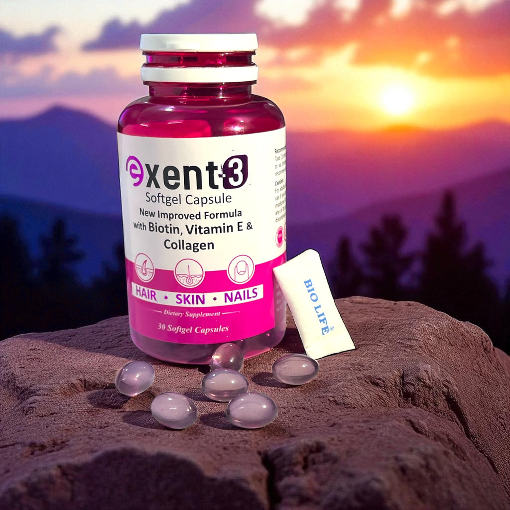 Exent-3 Softgel (Biotin + Vitamin E + Collagen)